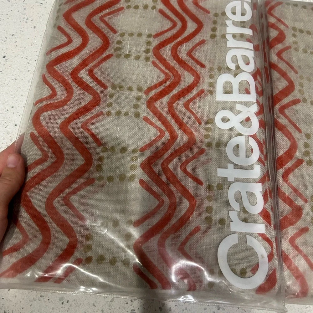 Crate & Barrel by Josi Severson Linen Curtains Set of 2 96